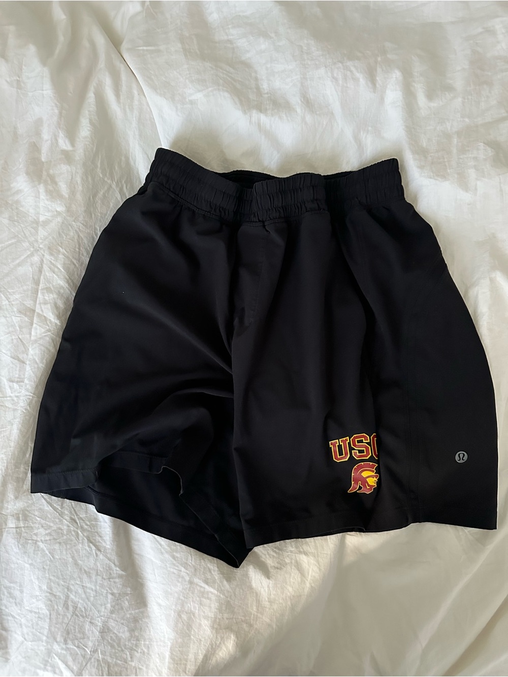 Lululemon x USC Trojans Pace Breaker Linerless Short 7" Black Men's Small